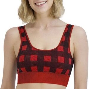 Plaid Red and Black Women's Bralette*